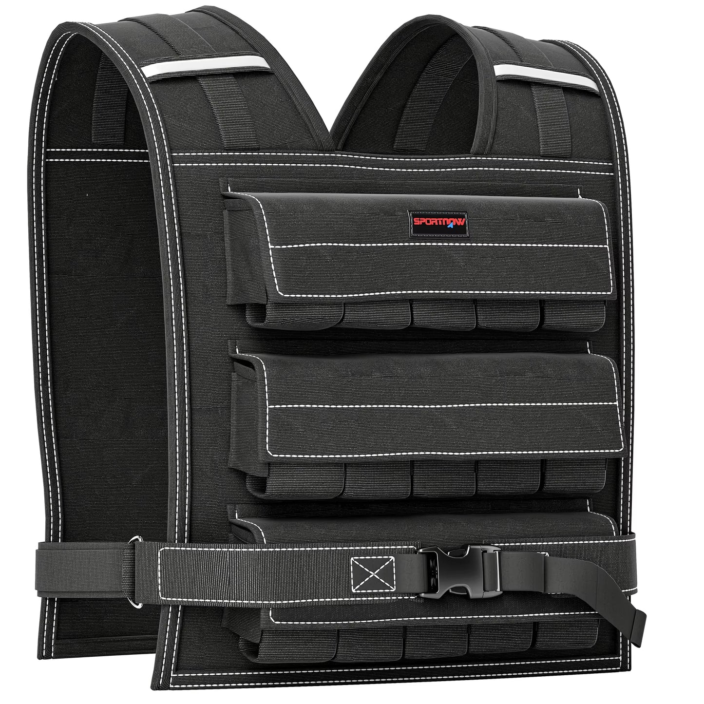 15KG Adjustable Weighted Vest for Men and Women, Weight Vest with 15 Metal Weights