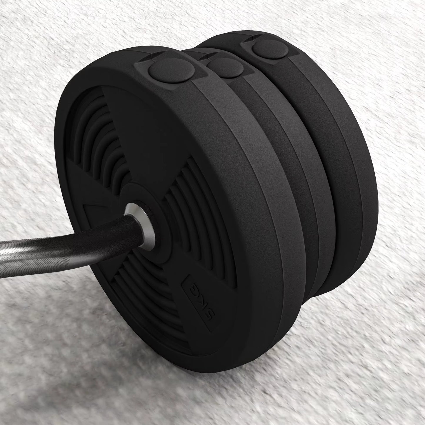 25Kg Barbell Weights Set, Adjustable Gym Weights up to 80Kg with 4Ft Curl Bar and Non-Slip Handle for Home Gym