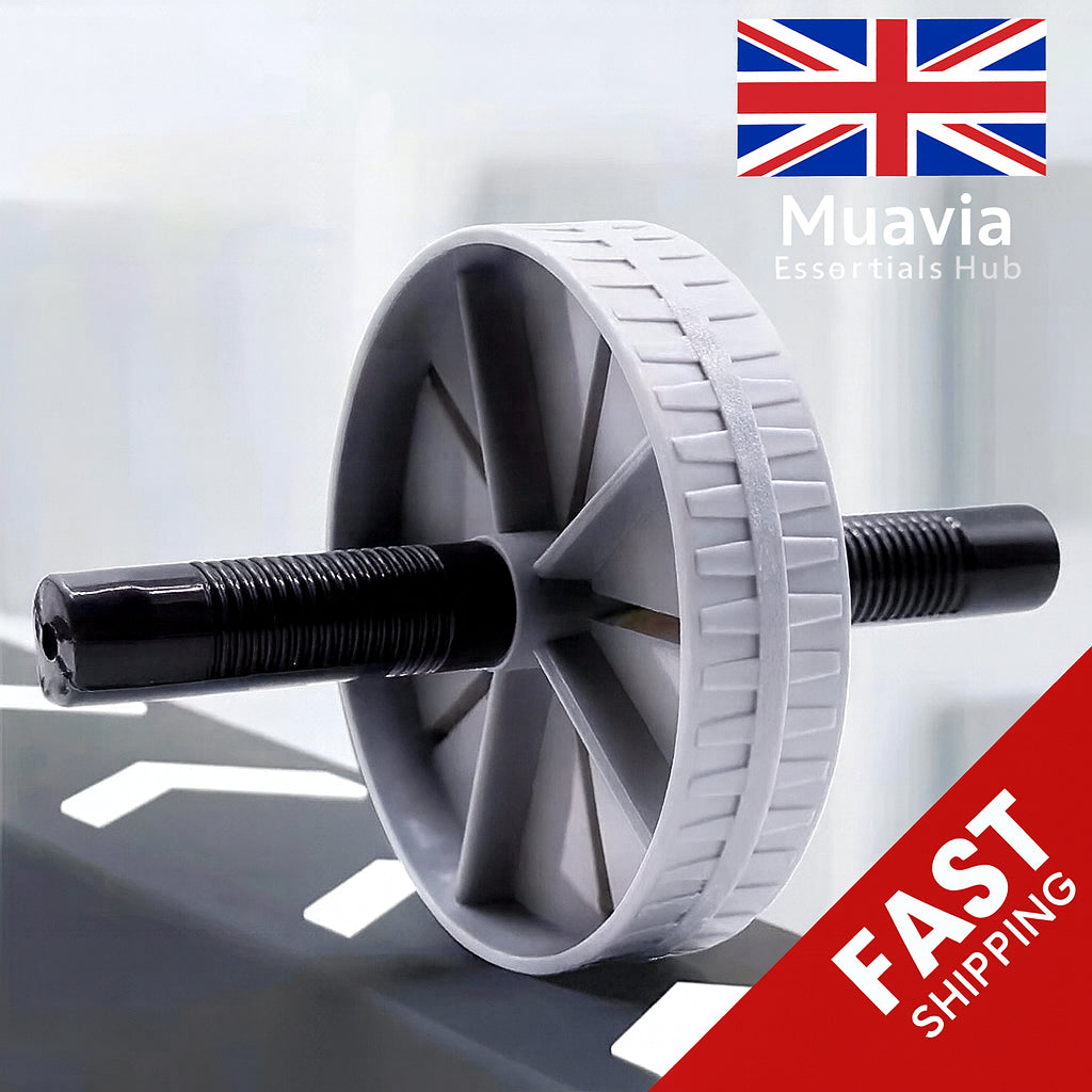 Ab Roller Wheel Exercise Equipment Core Strength Training Fitness Home Gym UK