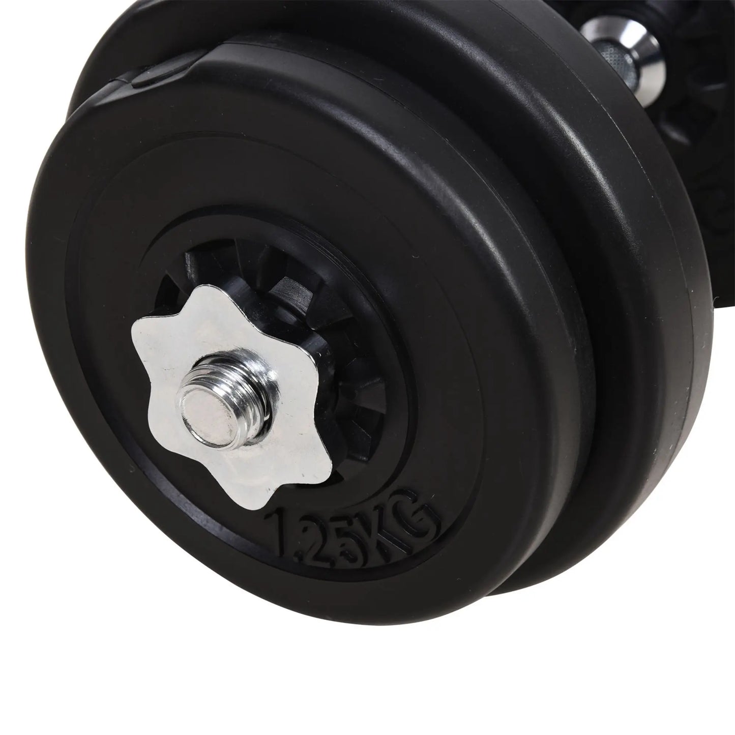 65Kg Adjustable Barbell Weights Set, 2-In-1 Dumbbells and Barbell Set with Knurled Bar, Free Weights Training Equipment