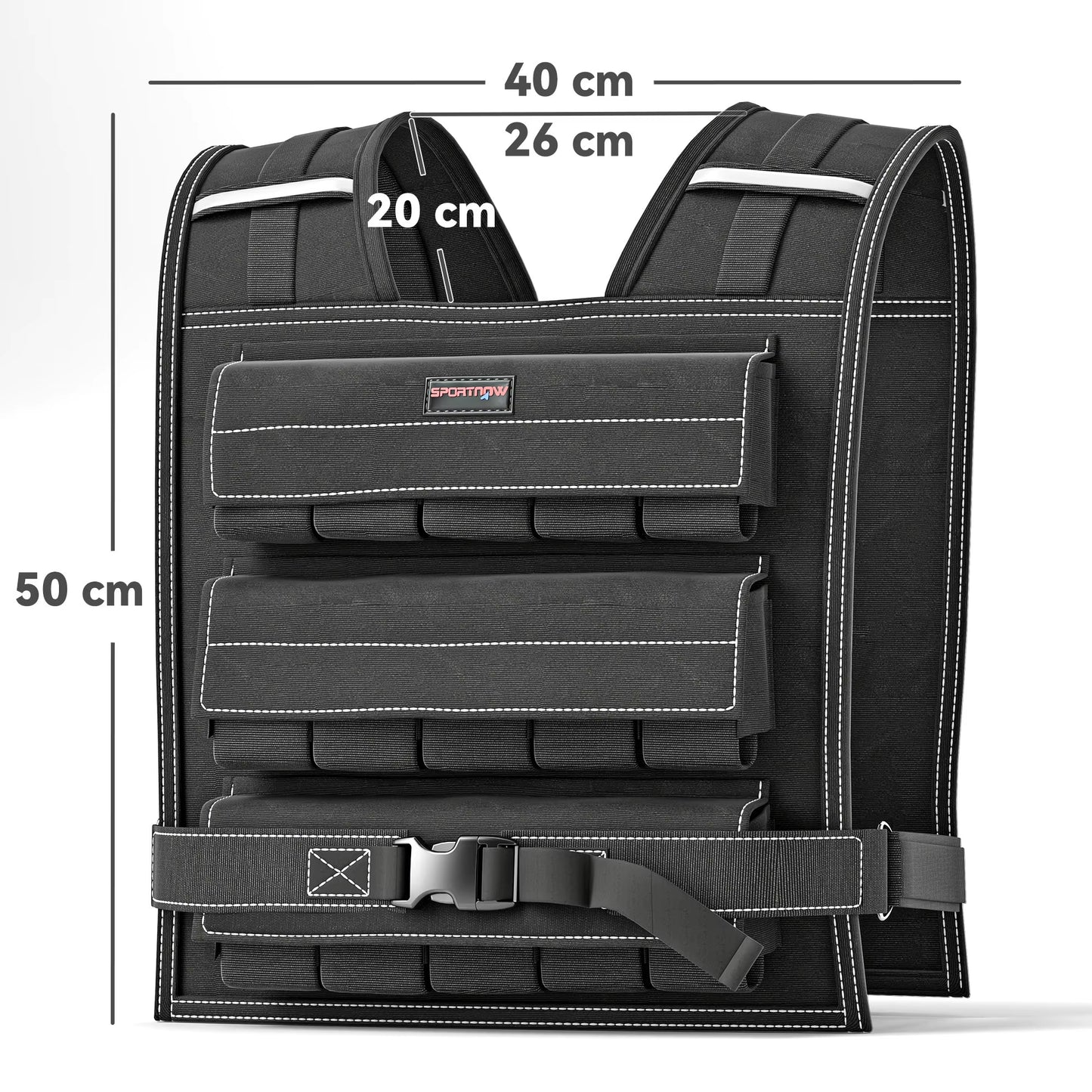 15KG Adjustable Weighted Vest for Men and Women, Weight Vest with 15 Metal Weights
