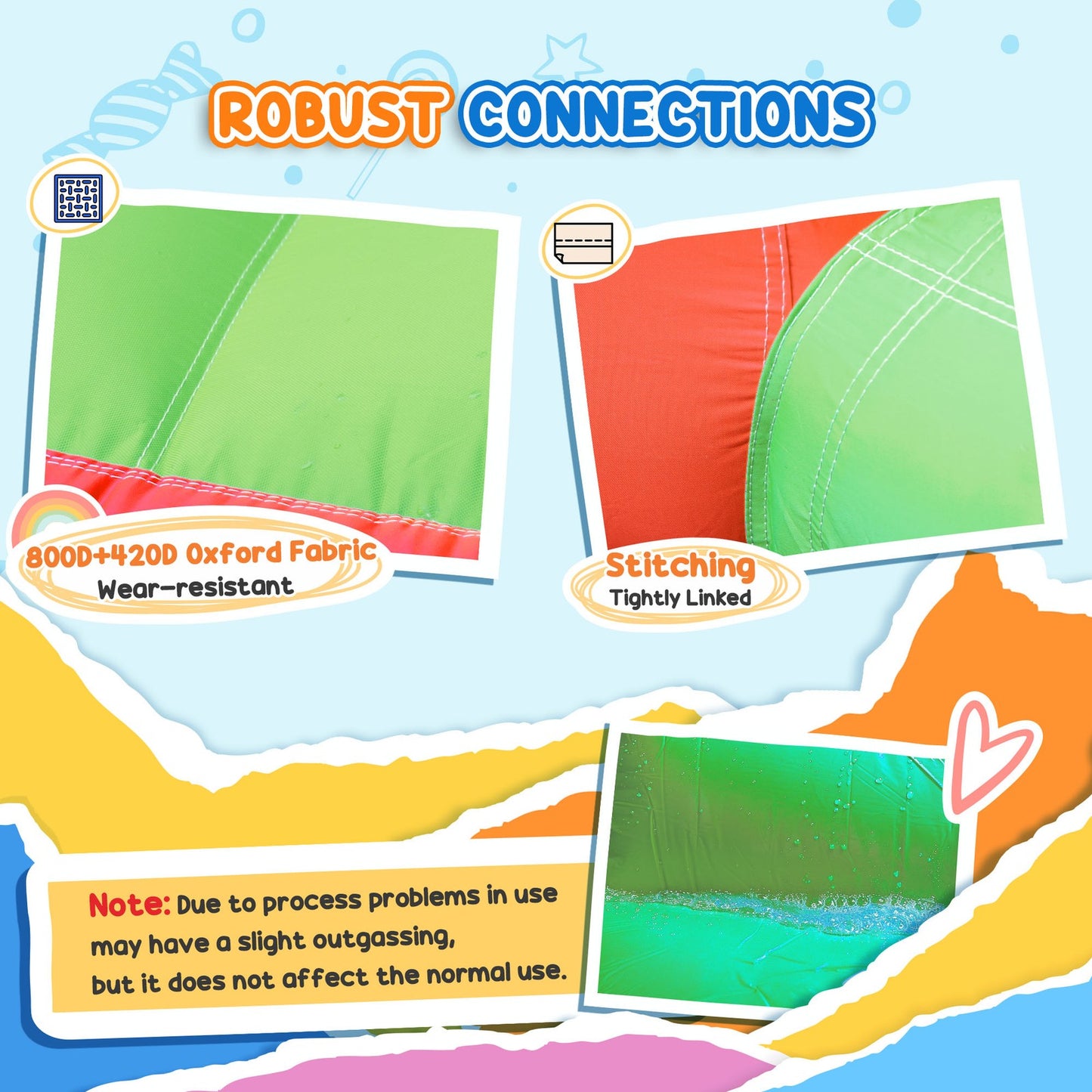 Multi-Activity Bouncy Castle, with Blower, Kids Bounce House, Multicoloured