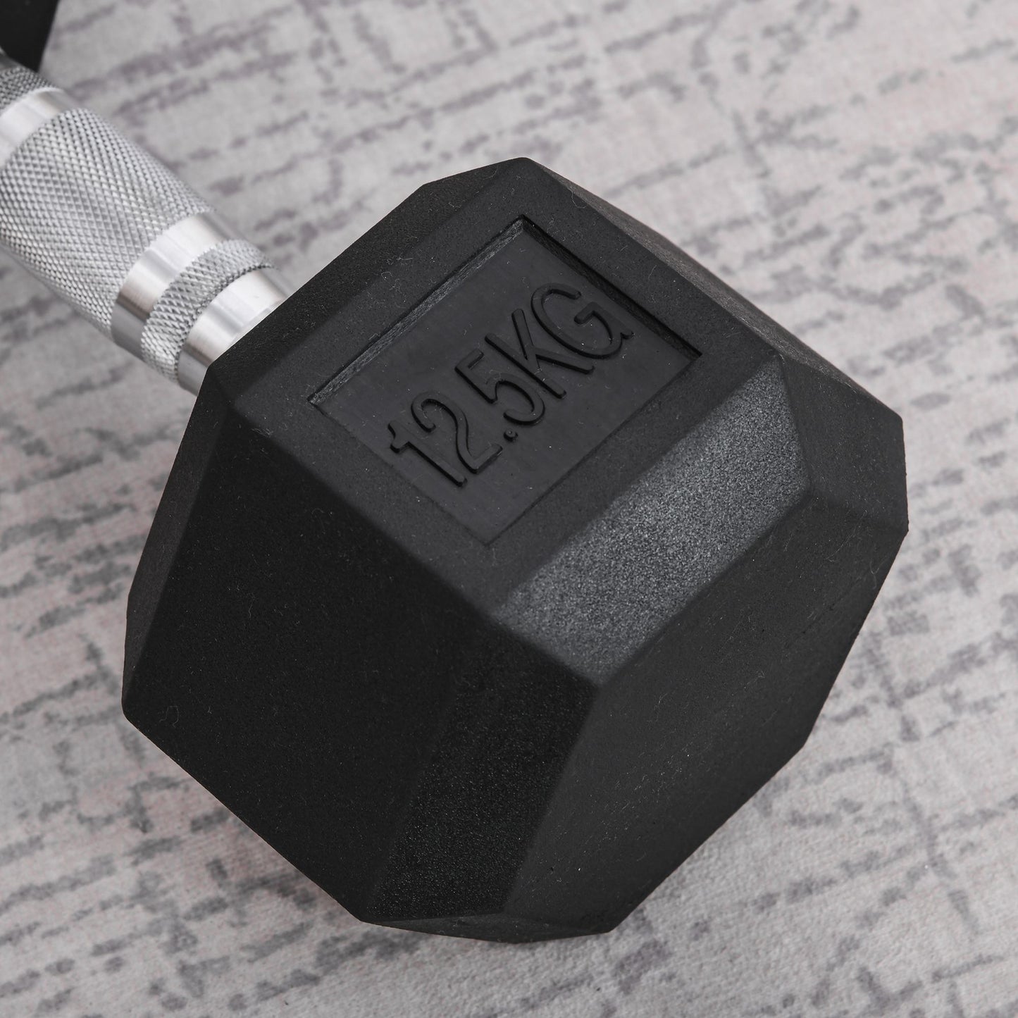 Single Rubber Hex Dumbbell Encased Ergo Weights Home Exercise Gym Fitness
