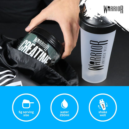 Creatine Monohydrate Powder 300G - Warrior Supplement - Micronised - 60 Servings