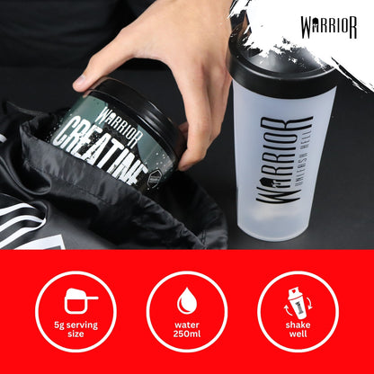 Creatine Monohydrate Powder 300G - Warrior Supplement - Micronised - 60 Servings