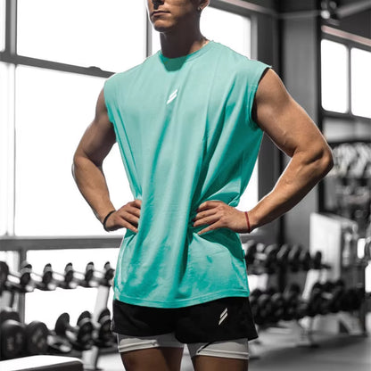 Sleeveless T-Shirt Men Quick-Drying Fitness Bodybuilding Shirt Male Fashion Basketball Vest Mesh Breathable Summer Gym Tank Men