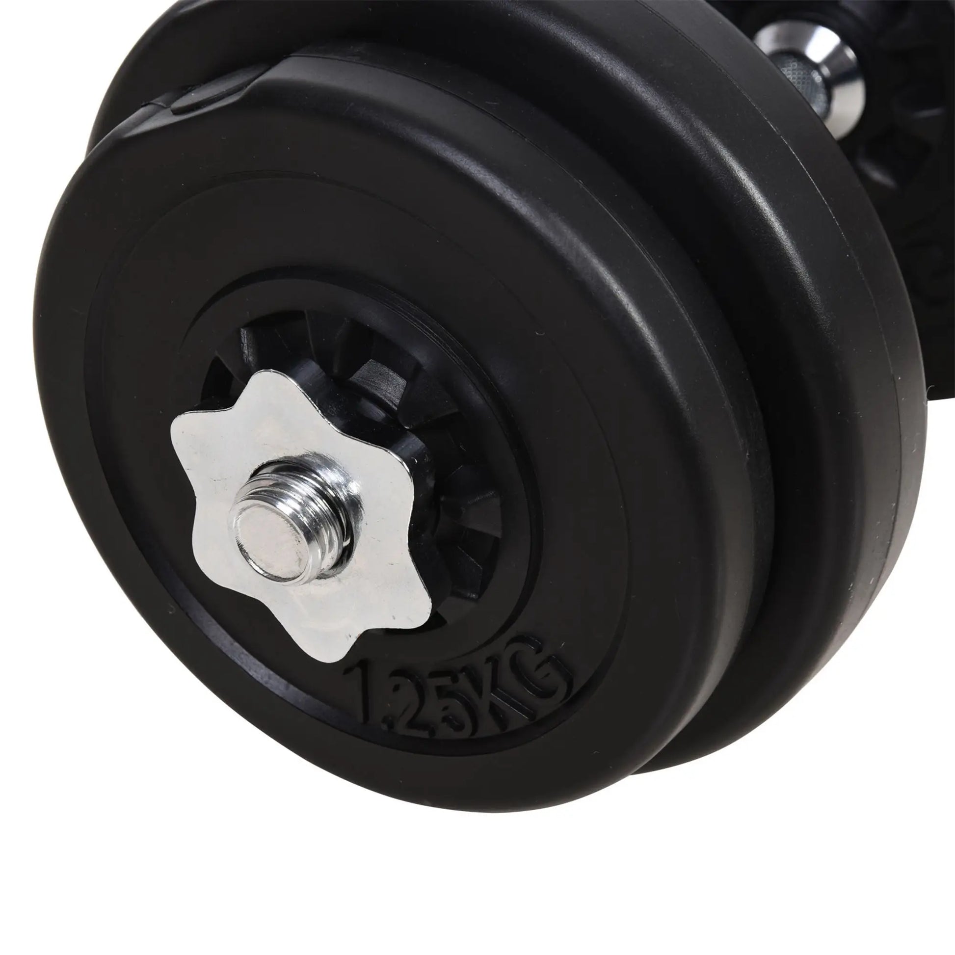 65Kg Adjustable Barbell Weights Set, 2-In-1 Dumbbells and Barbell Set with Knurled Bar, Free Weights Training Equipment