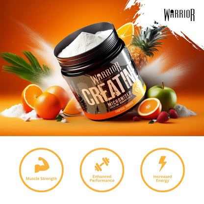Creatine Monohydrate Powder 300G - Warrior Supplement - Micronised - 60 Servings