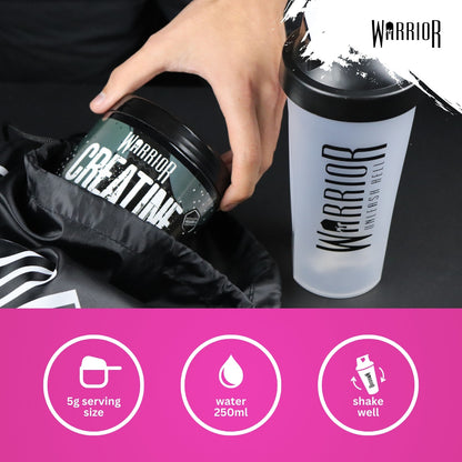 Creatine Monohydrate Powder 300G - Warrior Supplement - Micronised - 60 Servings