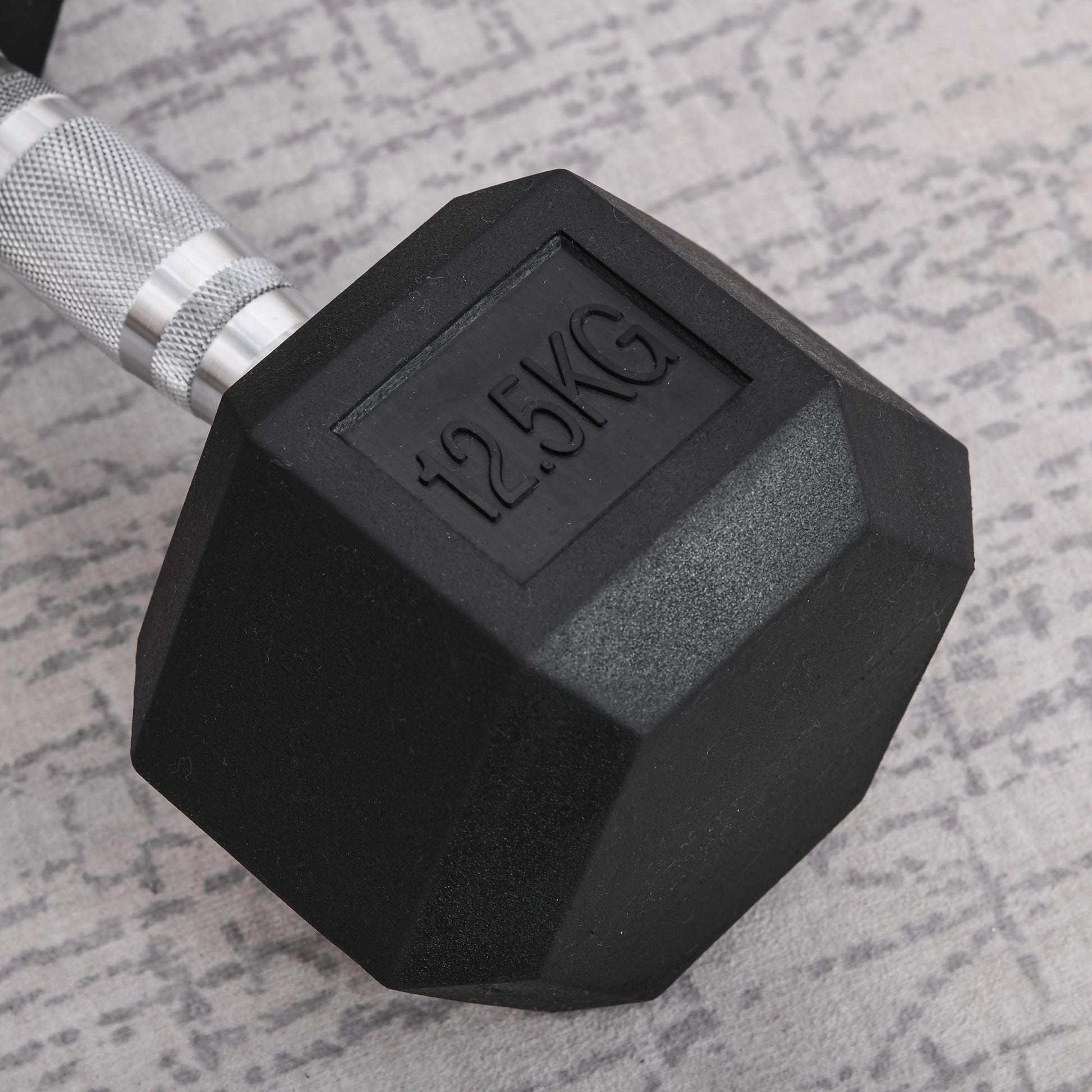 Single Rubber Hex Dumbbell Encased Ergo Weights Home Exercise Gym Fitness